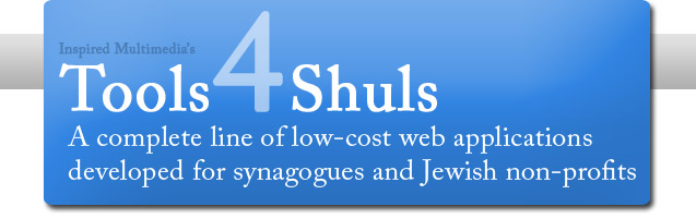 tools4shuls synagogue website applications - not shultools or shul tools